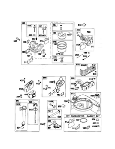 Carburetor - Fuel Tank Diagram and Parts List for 128612-0112-E1  Briggs and Stratton Engine